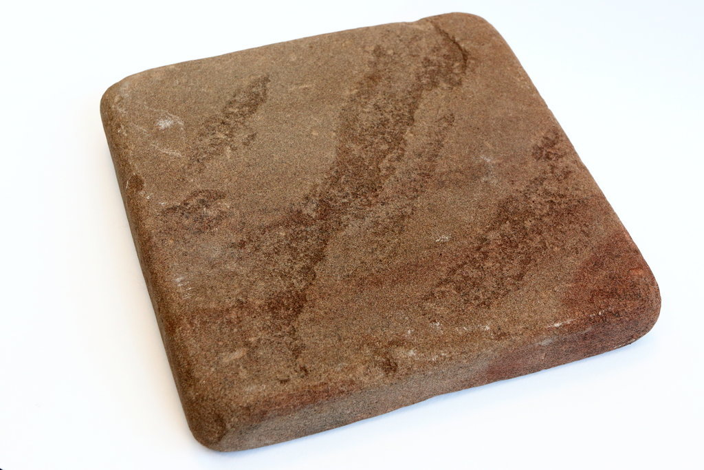 Брусчатка из песчаника обожженного, галтованная 200х100х40 мм