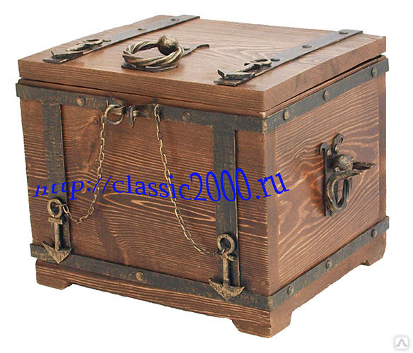 Рундук деревянный с элементами ковки, цена в Смоленске от компании ...