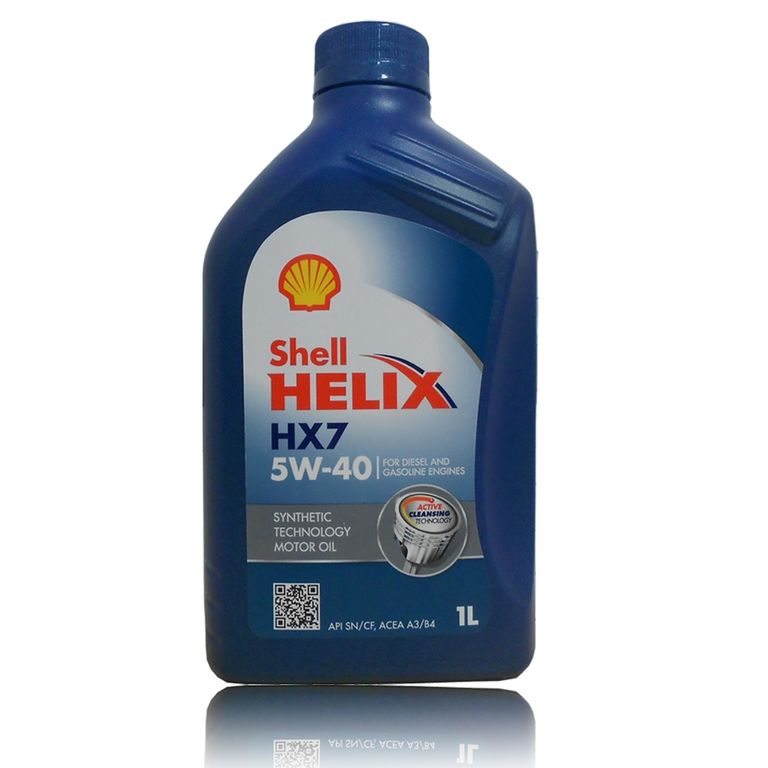 Масло моторное Shell Helix HX7 5w-40 SM/CF A3/B4 полусинт. синий 1л