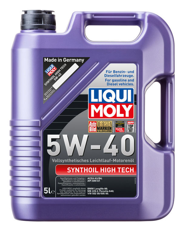 Моторное масло Liqui Moly Synthoil High Tech 5w-40 SM/CF 4л