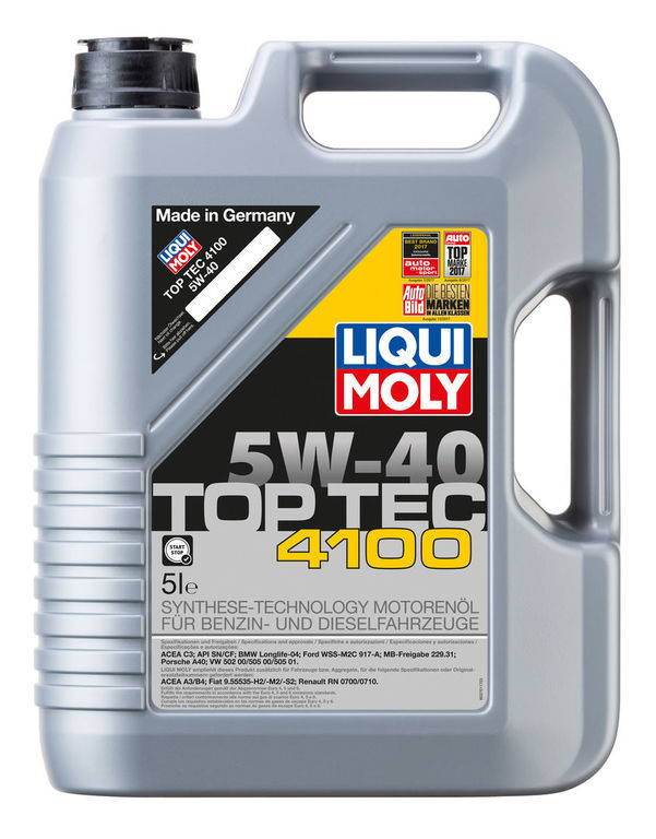 Моторное масло Liqui Moly Top Tec 4100 5w-40 5л