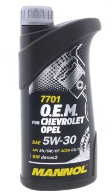 Моторное масло Mannol O.E.M for Chevrolet Opel 5w-30 1л синтетическое