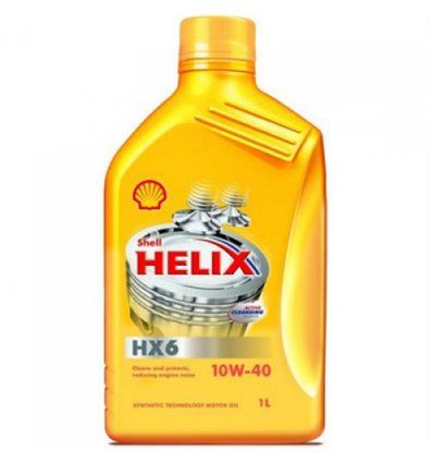 Моторное масло Shell Helix HX6 10w-40 SL/CF A3/B3 мин. жёлтый 1л