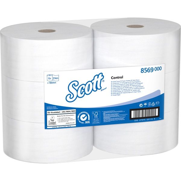 Туалетная бумага в больших рул, двухслойная 8569 SCOTT® CONTROL