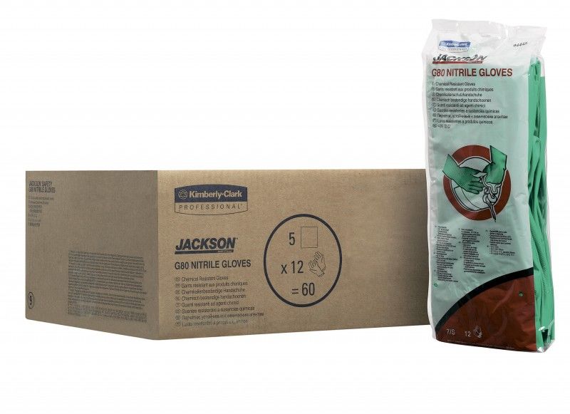 Перчатки для защиты от хим.веществ, нитрил 94448 JACKSON SAFETY G80 33см/10 2
