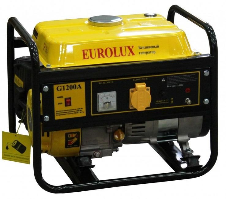 Генератор бензиновый Eurolux G1200A (1.2кВт. 220В. 4такт. 11.кг. 6л бак)