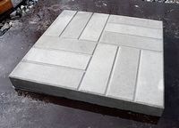 Тротуарная плитка 12 кирпичей 500х500х60 мм