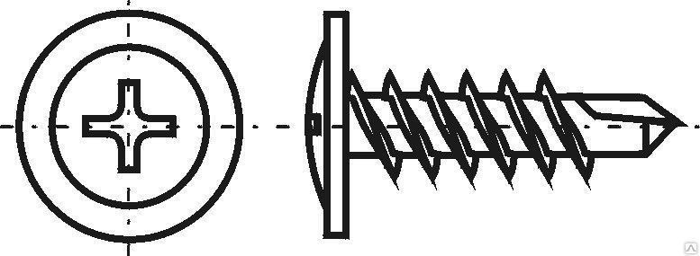 Саморезы с полусферической головкой Магнитная насадка d=8, d=10