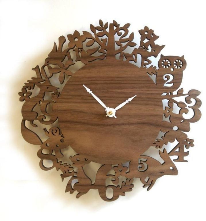 Часы декоративные деревянные на стену