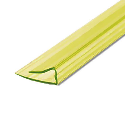 Комплектующие Юг-Ойл-Пласт Профиль торцевой (хлыст 2,1 м) для ПК 8 мм = желтый