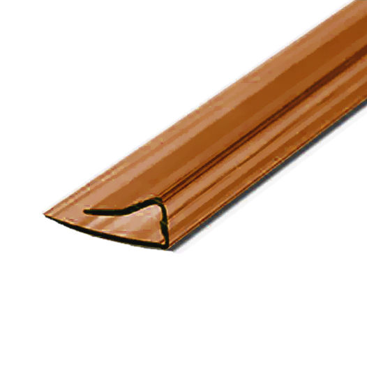 Комплектующие Юг-Ойл-Пласт Профиль торцевой (хлыст 2,1 м) для ПК 10 мм = коричневый