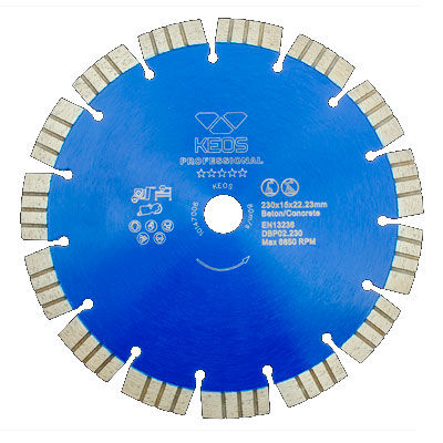 Диск алмазный сегментный KEOS Professional 230x22,23 мм