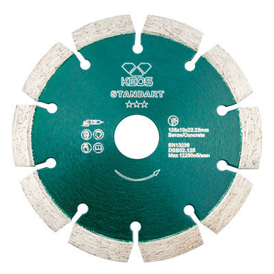 Диск алмазный сегментный KEOS Standart эко. 125x22,23 мм