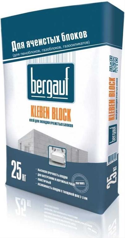 Смесь кладочная Bergauf Kleben Block, 25 кг