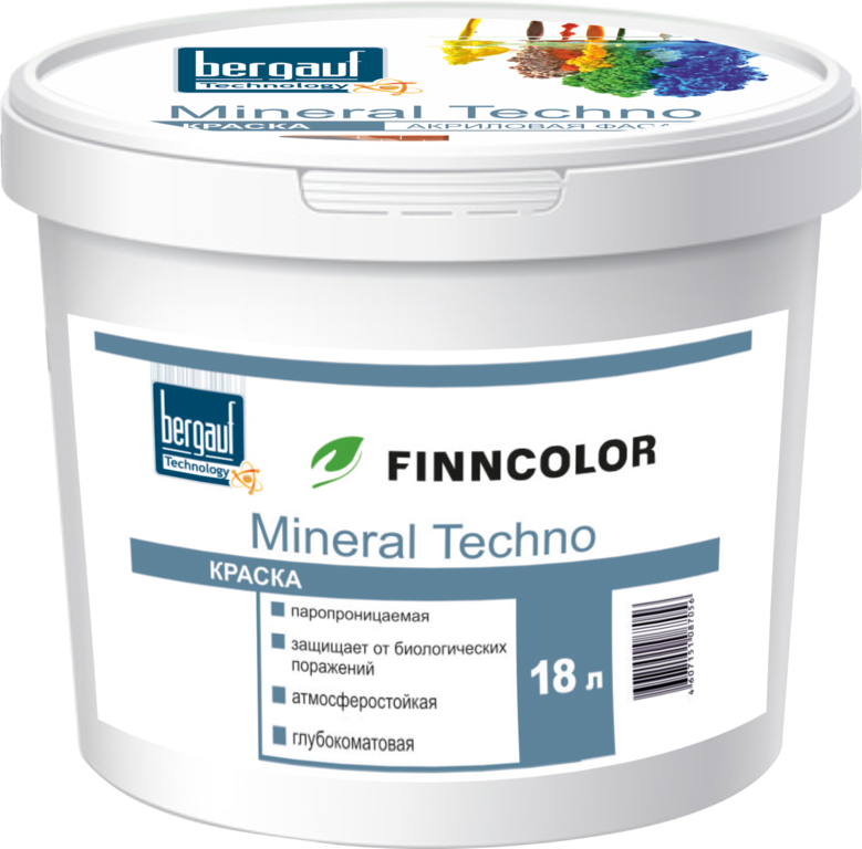 Краска Bergauf Finncolor Mineral Techno MRC, База С, 18 л