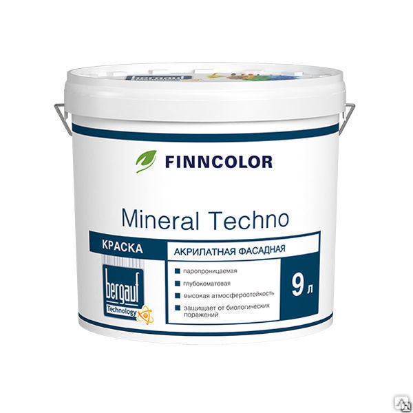 Краска Bergauf Finncolor Mineral Techno MRC, База С, 9 л