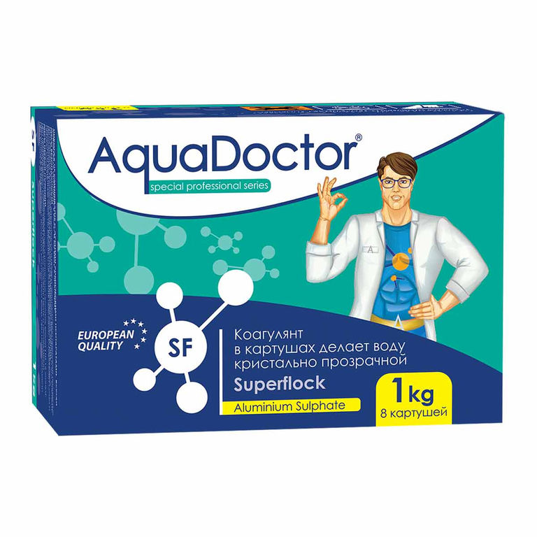 Средство коагулирующее в картушах AquaDoctor Superflock 1 кг