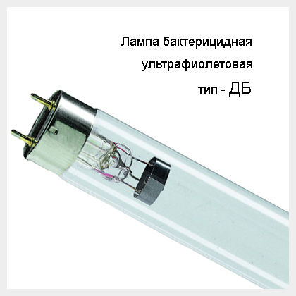 Лампа бактерицидная ДБ-15 G13 Размеры L x D 451,6 x 26 мм 1