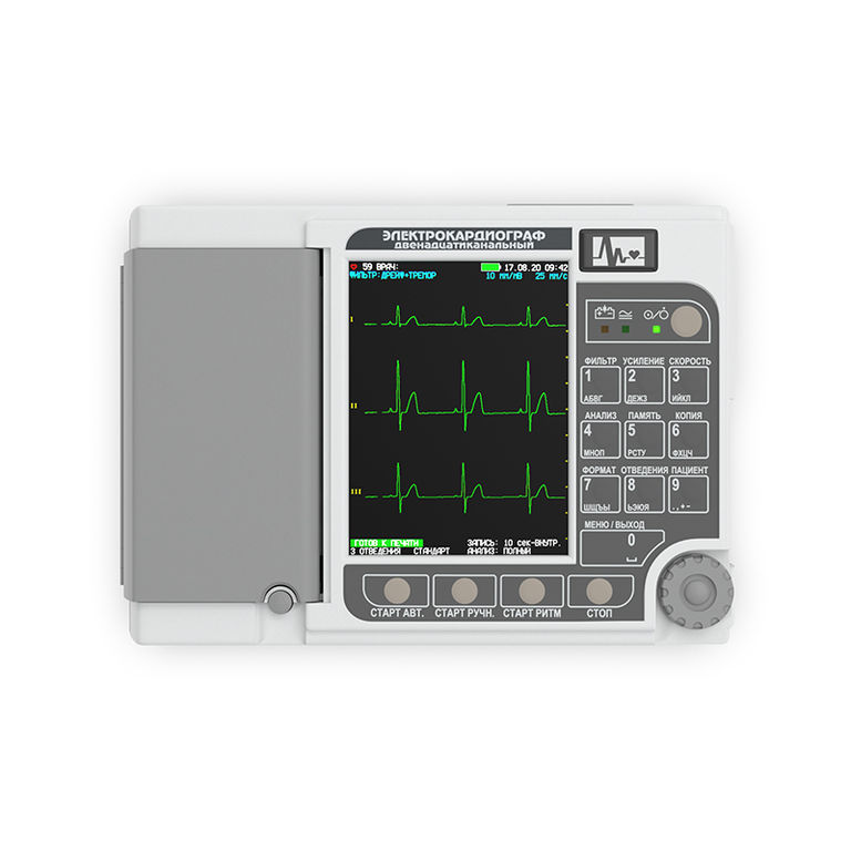 Электрокардиограф 3-6-12 канальный с регистрацией ЭКГ ЭК12Т-01-«Р-Д»/141 (с модулем GSM)