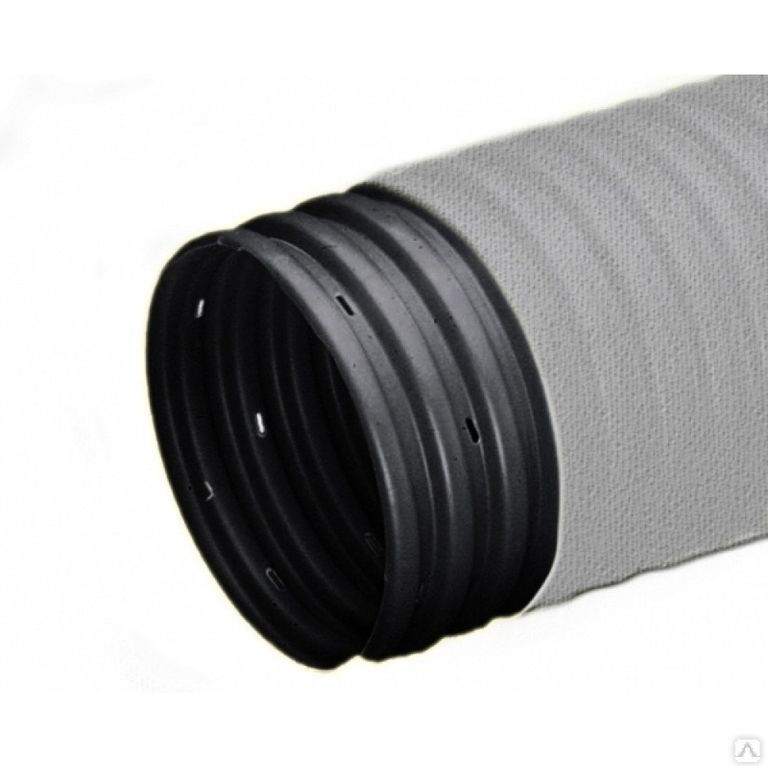 Труба дренажная 110 мм одностенная в фильтре TYPAR тайпар (бухта 50м), Sn4