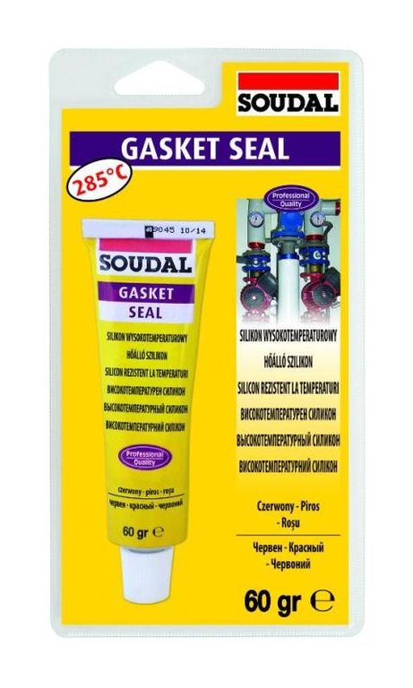 Герметик силиконвый Soudal gasket seal высокотемпературный 285С 60 гр. 120035