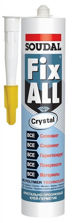 Клей-герметик Soudal Fix all Crystal 290 мл