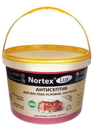Пропитка антисептик Нортекс Nortex lux люкс по бетону, камню, кирпичу 10 кг