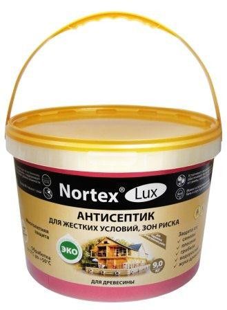 Пропитка антисептик Нортекс Nortex lux люкс по древесине 9 кг