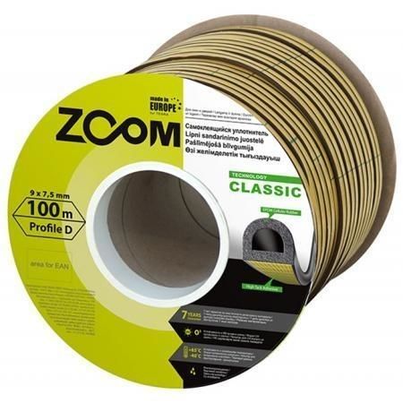 Утеплитель D-профиль коричневый 100м Classic ZOOM