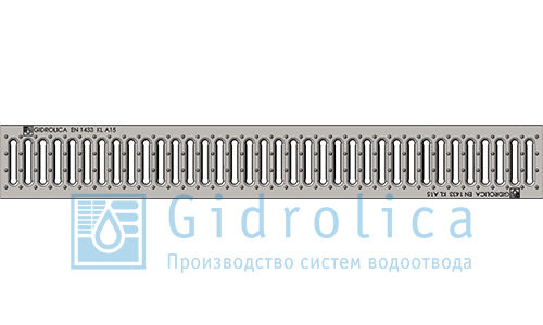 Решётка штампованная нержавеющая сталь DN100 1000×136×20 мм