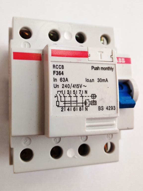 Выключатель дифференциального тока (УЗО) 4п 63А 30мА F364 АС F&S
