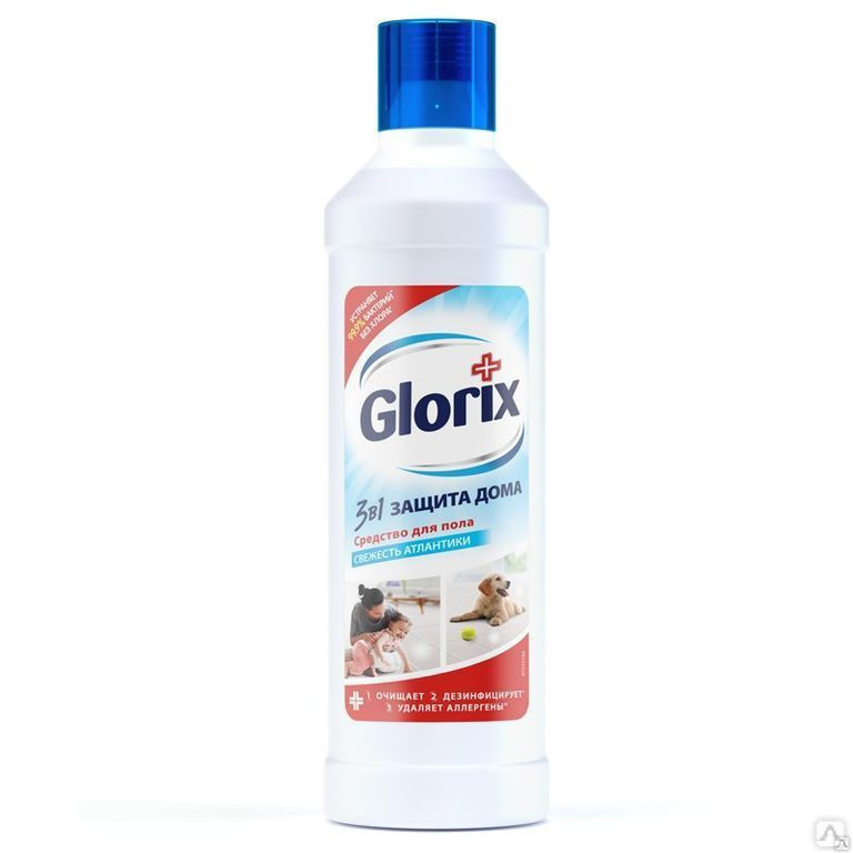 Средство для мытья полов Glorix "Свежесть Атлантики",1л