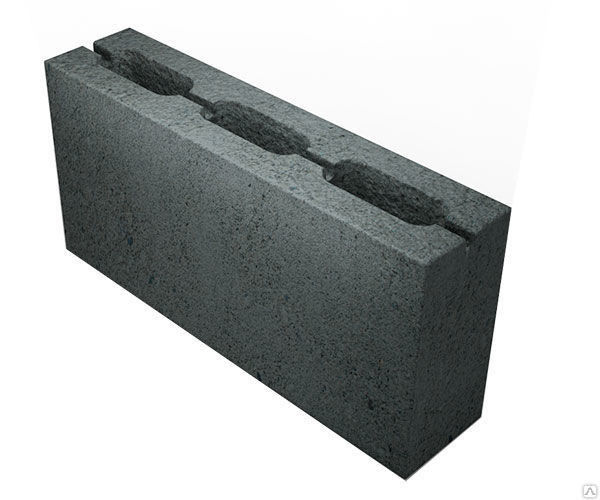 Стеновой камень перегородочный щелевой 390х90х188 мм