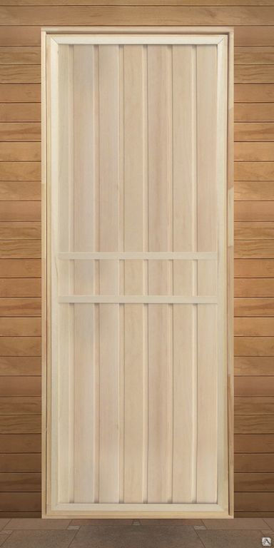 Дверь для бани глухая липа (коробка осина) 1900х700