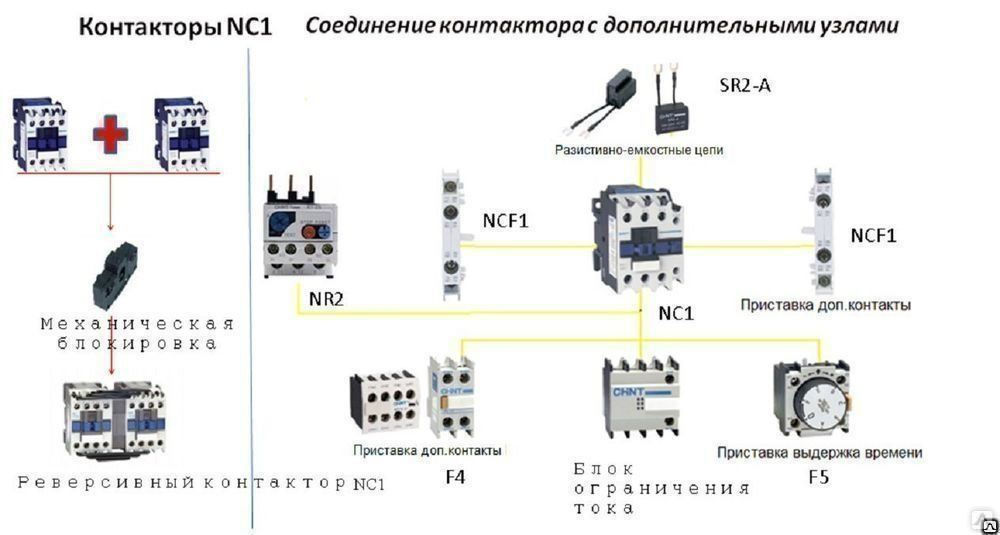 Схема подключения nc no