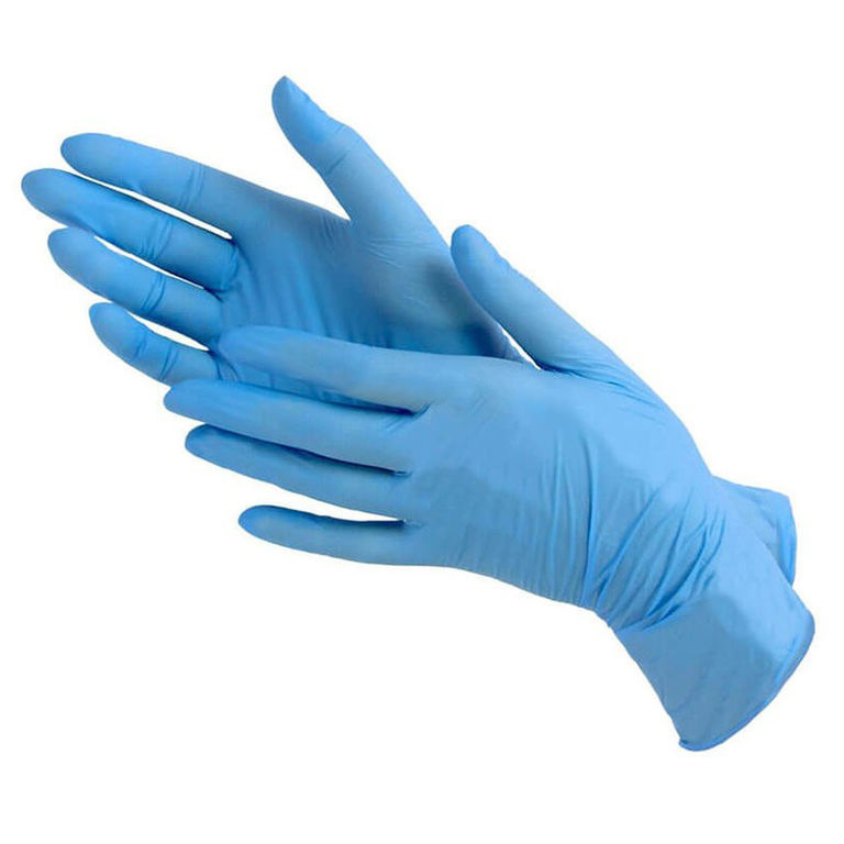 Перчатки медицинские нитриловые, размер "L", синие (упаковка 50пар/100шт)