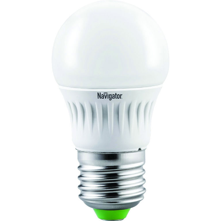 Лампа светодиодная LED Navigator 94 477 NLL-P-G45-5-230-2.7K-E27 шар теплая белая 330 Лм