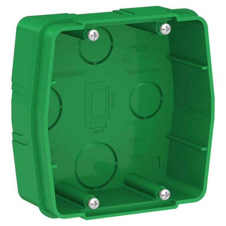 Коробка монтажная СП Blanca для силовых розеток цвет зеленый SE BLNMK000001 Systeme Electric