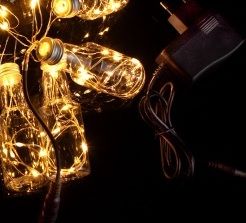 Гирлянда светодиодная "Роса" в бутылках 2,5 м, 10 шт, 90 LED, 12 В разноцветная