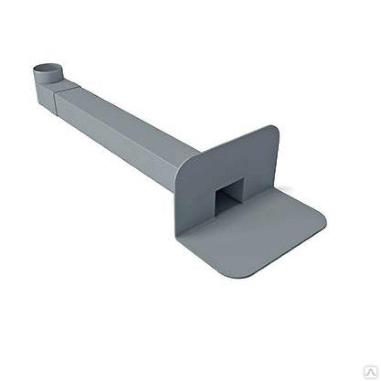 ПВХ воронка парапетная 65Х100 мм, длиной 550 мм, с отводом O100 мм ...