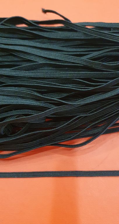 Резинка тканая плетеная 4 мм черная 50 м